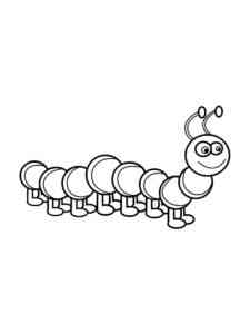 Happy Caterpillar coloring page