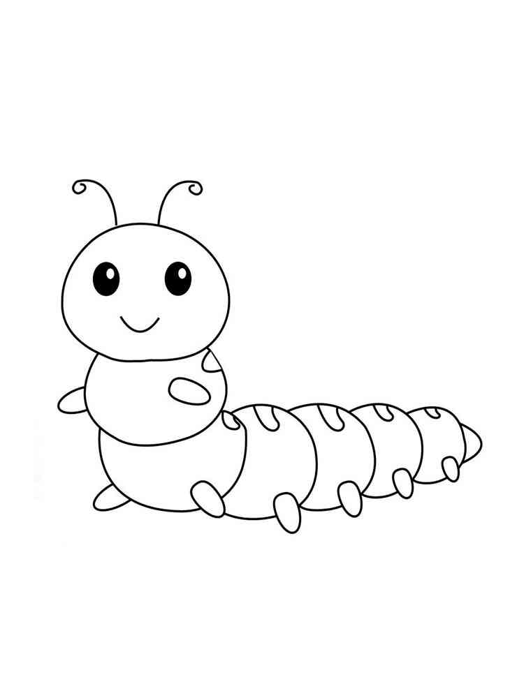Cute Caterpillar coloring page