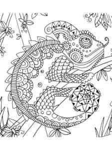 Chameleon Art coloring page
