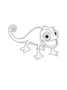 Happy Chameleon coloring page