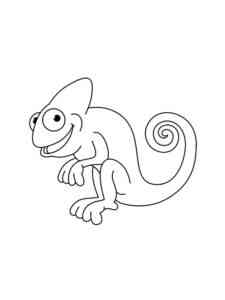 Funny Chameleon coloring page