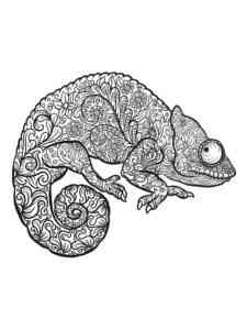 Antistress Chameleon coloring page