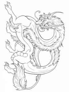 Cartoon Chinese Dragon coloring page