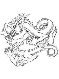 Chinese Dragon Fuzanglong coloring page
