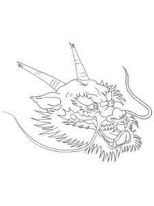 Head Chinese Dragon coloring page
