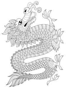 Antistress Chinese Dragon coloring page