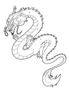 Strong Chinese Dragon coloring page