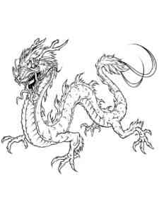 Chinese Dragon Shenlong coloring page