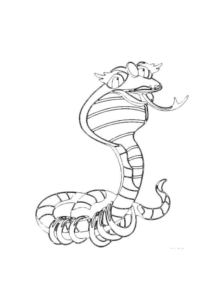 Funny Cobra coloring page