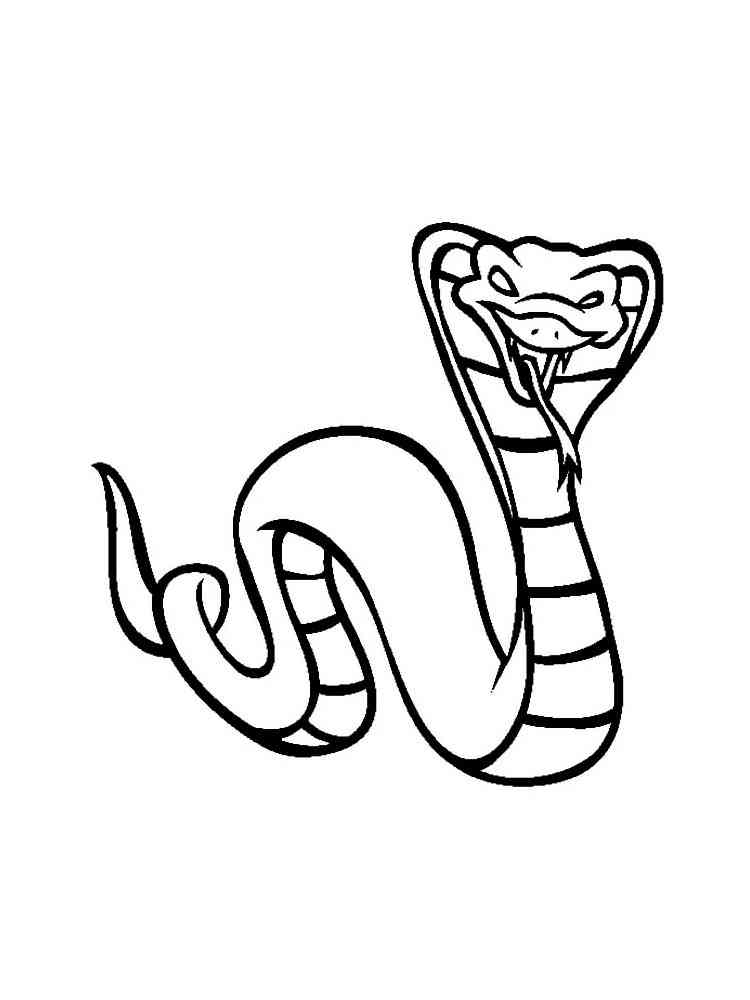 Easy Cobra coloring page