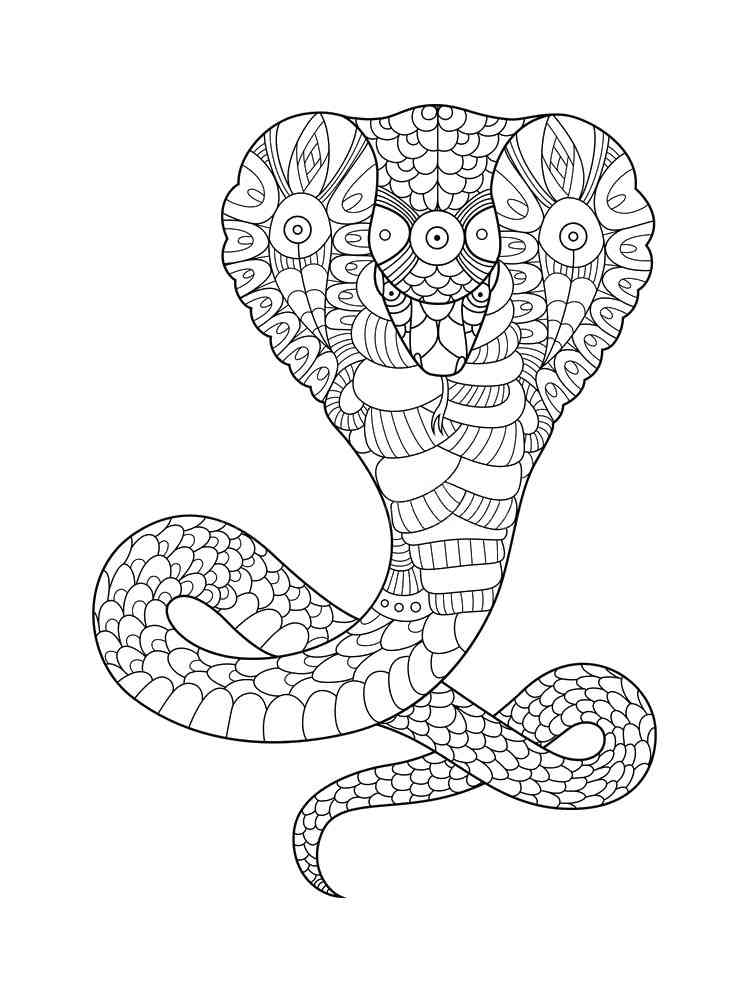 Antistress Cobra coloring page