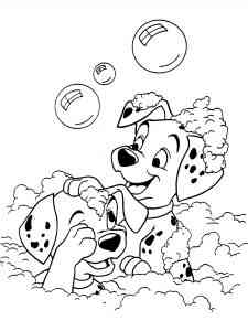 Dalmatians wash up coloring page