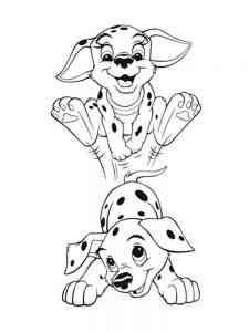 Happy Dalmatians coloring page