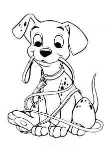 Dalmatian confused coloring page