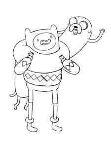Finn and Jake Adventure Time coloring page