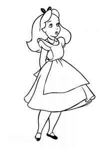 Surprised Alice coloring page