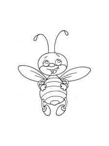 Happy Honey Bee coloring page
