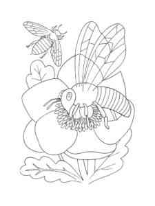 Bees coloring page