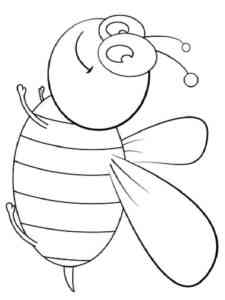 Easy Bee coloring page