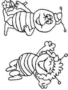 Maya the Bee and Willy coloring page