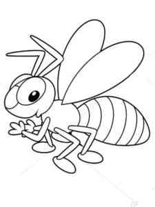 Cartoon Bee coloring page