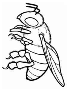 Scary Bee coloring page