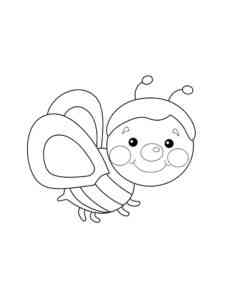 Cute Honey Bee coloring page