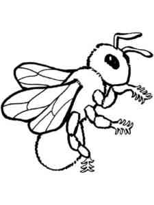 Honeybee coloring page