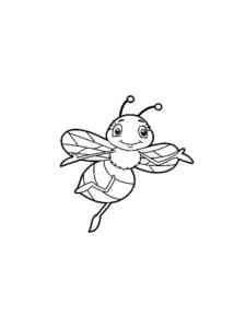 Funny Bee coloring page