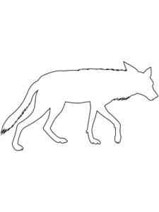 Easy Coyote coloring page
