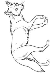 Walking Coyote coloring page