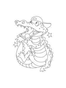 Crocodile Singer coloring page