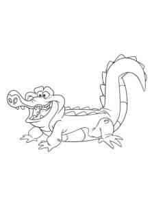 Funny Crocodile coloring page