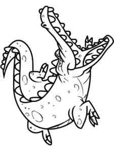 Crocodile opened its mouth coloring page