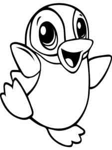 Cute Penguin coloring page