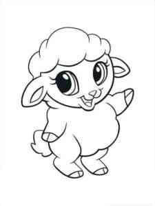 Cute Sheep coloring page