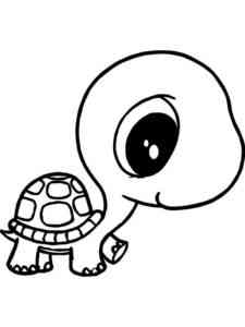 Cute Little Turtle coloring page