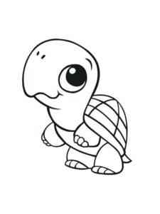 Cute Turtle coloring page