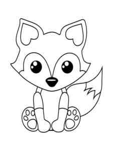 Cute Fox 5 coloring page