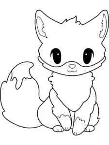 Common Cute Fox coloring page