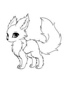Cute Little Fox coloring page