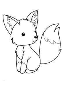 Cute Fox 3 coloring page