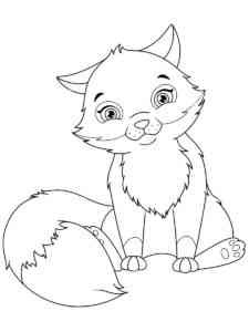 Cute Fox 2 coloring page