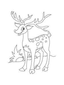 Deer Rudolph coloring page