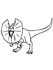Simple Dilophosaurus coloring page