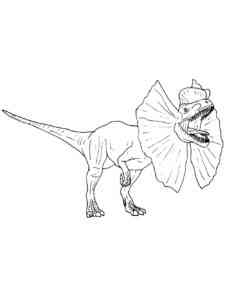 Angry Dilophosaurus coloring page
