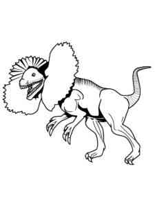 Easy Dilophosaurus coloring page