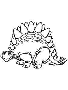 Funny Stegosaurus coloring page