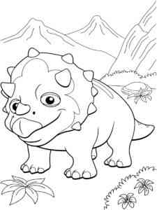 Baby Cartoon Triceratops coloring page