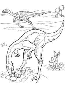 Two Dilophosaurus coloring page